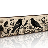 Midnight Birds Among Wildflowers
