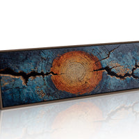 Blue and Copper Tree Ring Abstract