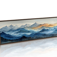 Misty Blue Mountain Range Landscape