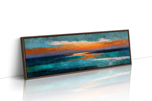 Abstract Ocean Sunset Horizon