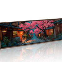 Lantern Street Beneath Cherry Blossoms