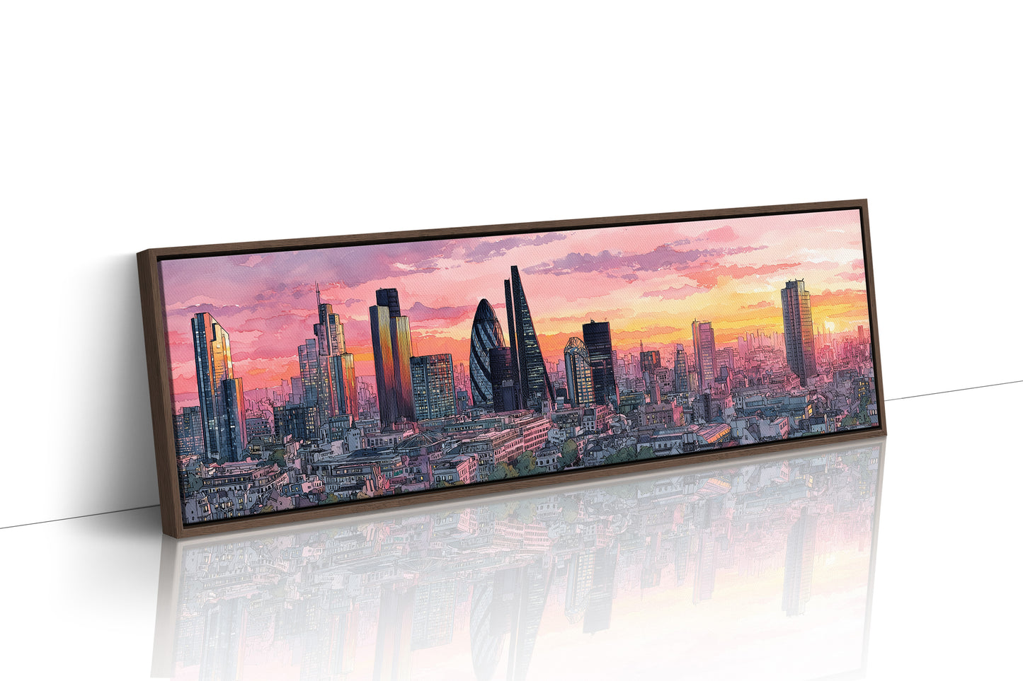 London Skyline In Sunset Glow