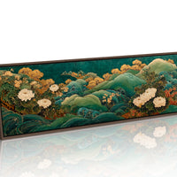 Golden Blooms Above Emerald Waves