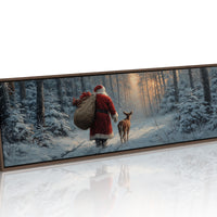 Santa’s Quiet Walk Through Winter Pines