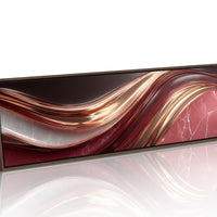 Flowing Copper Waves in Crimson Stone