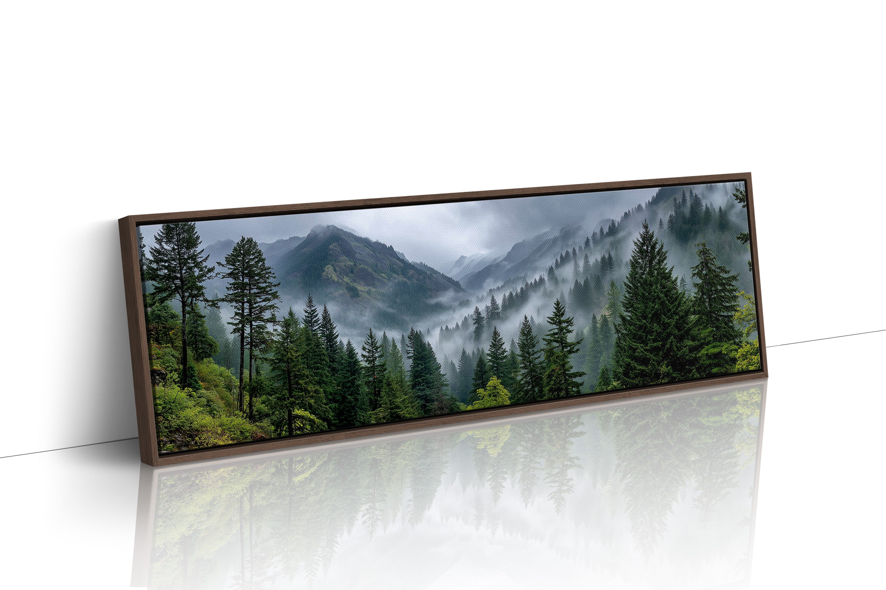 Misty Pines In Mountain Silence