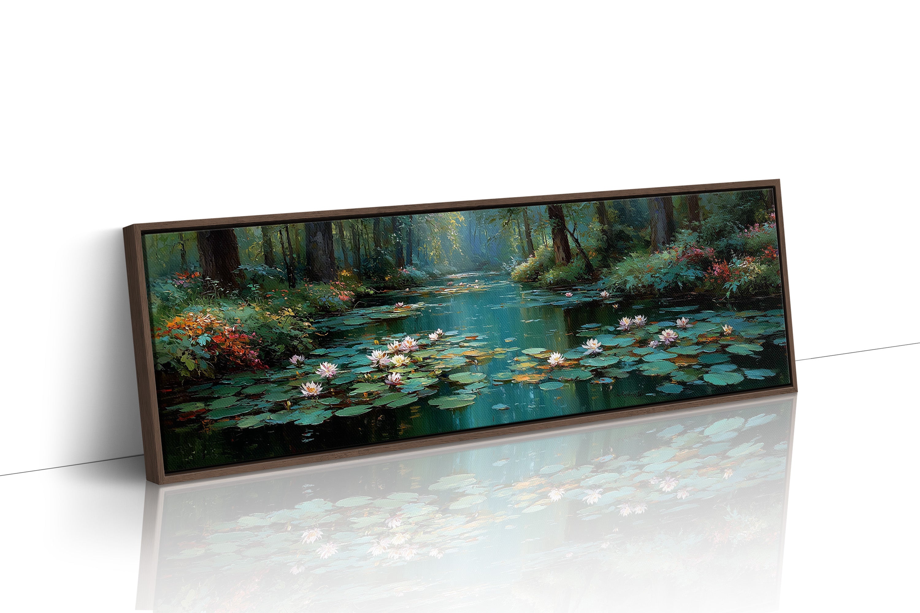 Water Lilies In Forest Stillness