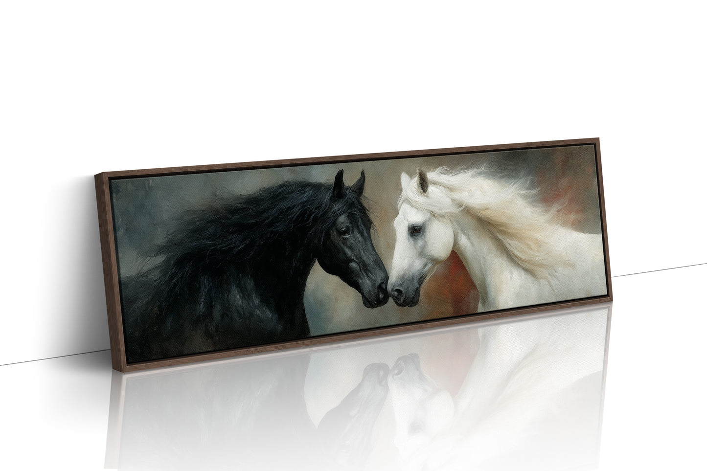 Black And White Horses In Quiet Harmony