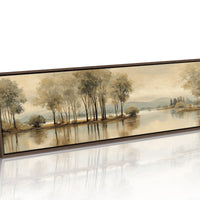 Quiet Lakeside Trees In Soft Golden Light
