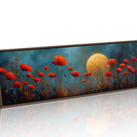 Moonlit Red Poppy Field Dreamscape