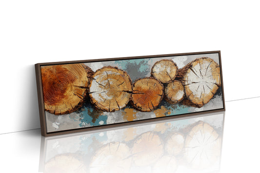Rustic Wood Log Cross Section Wall Art