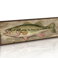 Largemouth Bass Over Rustic Wood