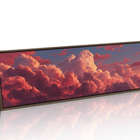 Crimson Clouds At Golden Sunset