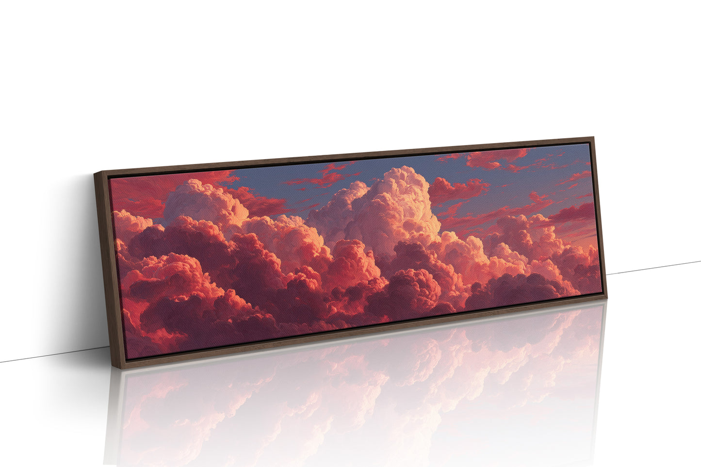 Crimson Clouds At Golden Sunset
