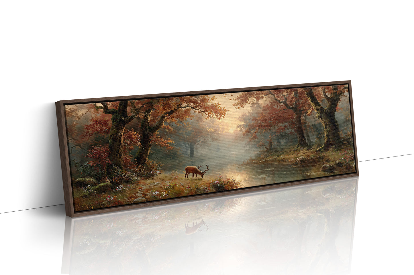 Autumn Stag By The Quiet Water
