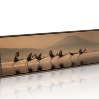 Cranes Rising Across Quiet Waters