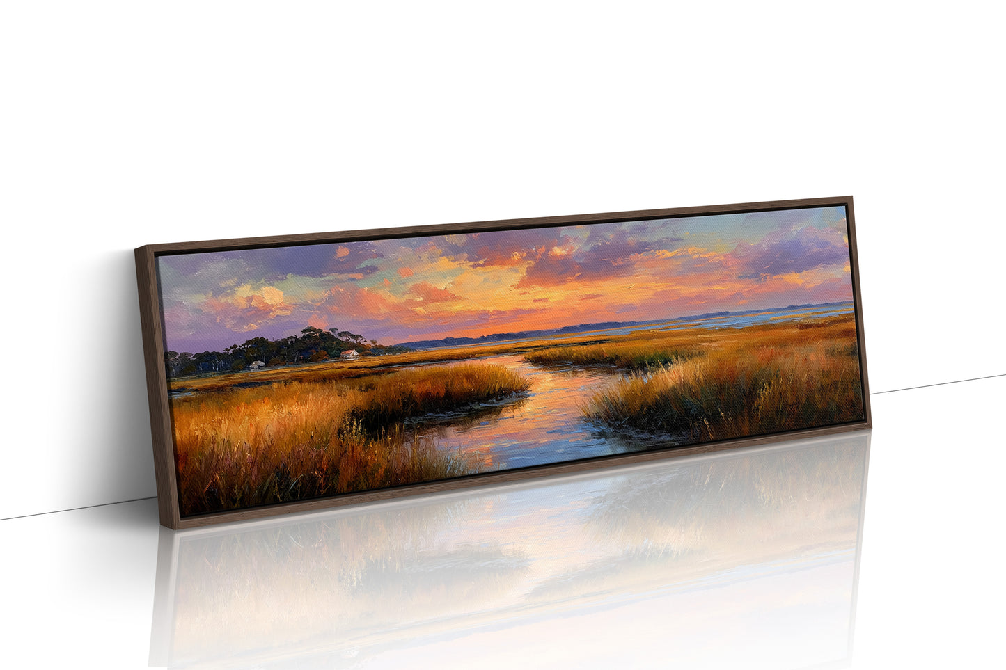 Golden Marsh Beneath A Painted Sky