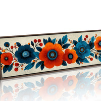 Bold Blooms in Autumn Blue