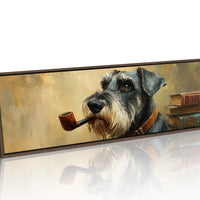 Scholarly Schnauzer With Pipe
