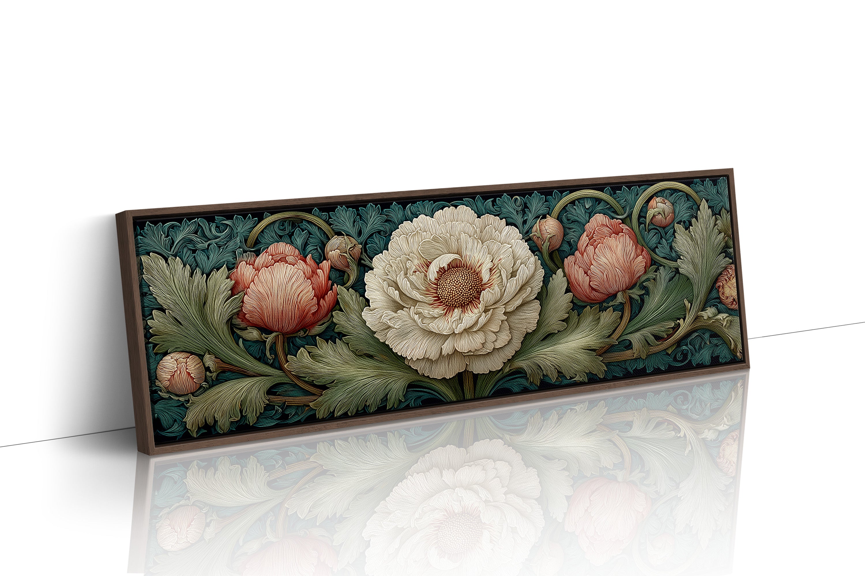 Vintage Peony Blooming Garden
