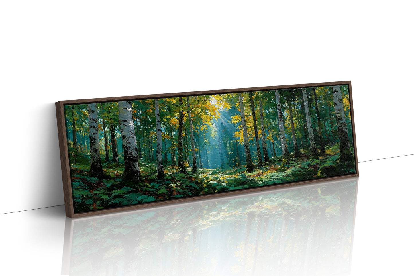 Sunlit Birch Forest