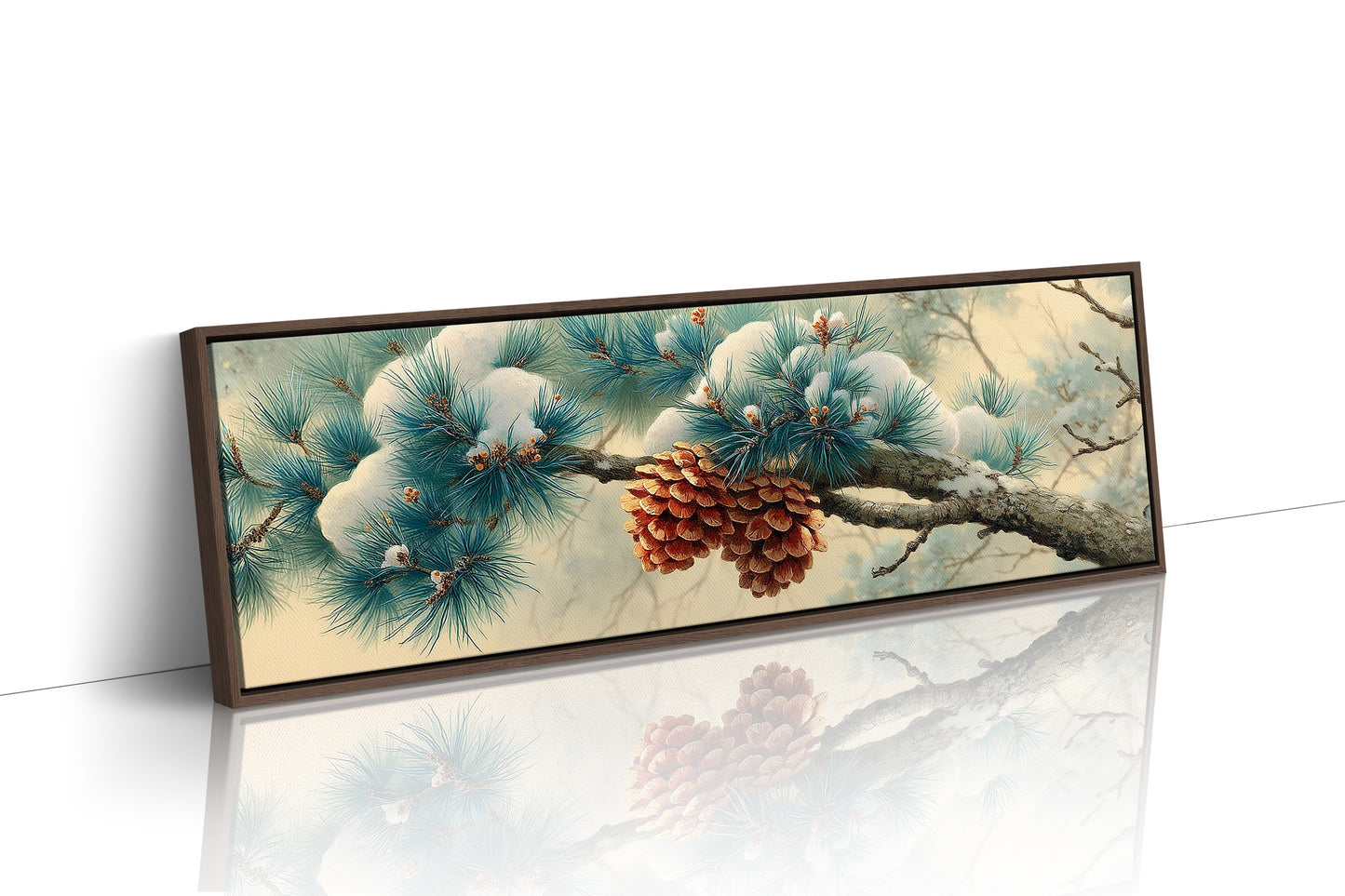 Winter Pine and Golden Cone