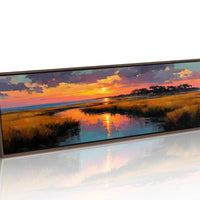 Golden Marsh Sunset Reflections