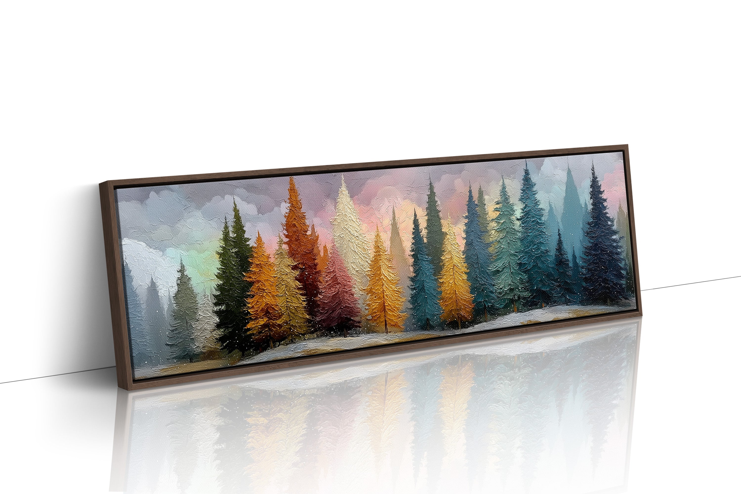 Winter Pines in Painted Light