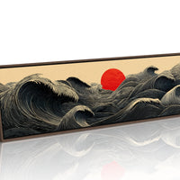 Waves Gather Before the Red Sun
