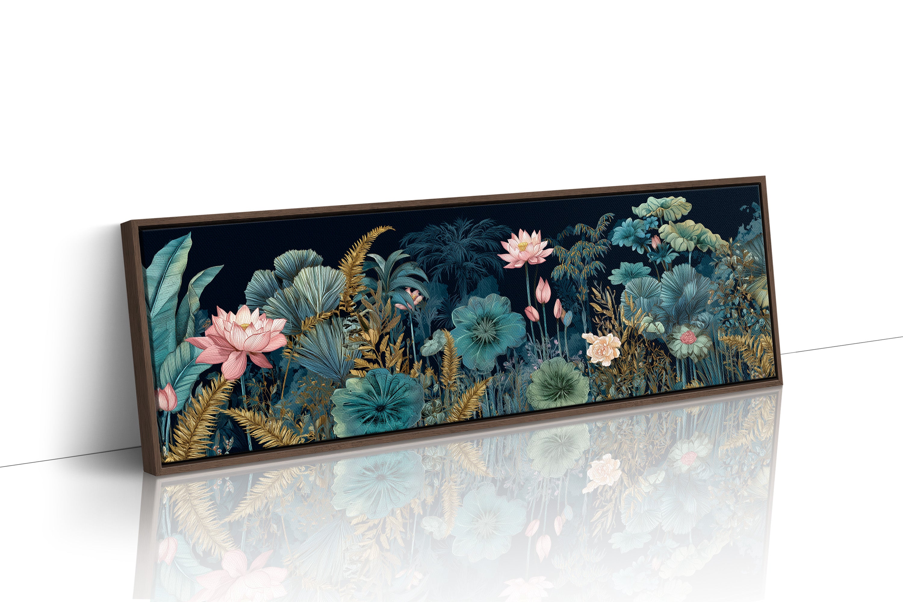 Lotus Garden Under Midnight Blue