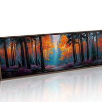 Firelight Through the Autumn Pines