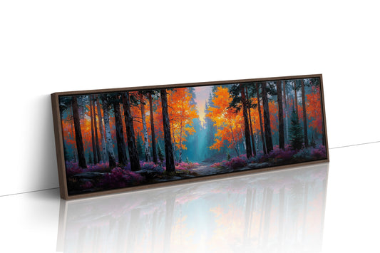 Firelight Through the Autumn Pines