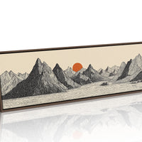 Sun Rises Over Carved Peaks