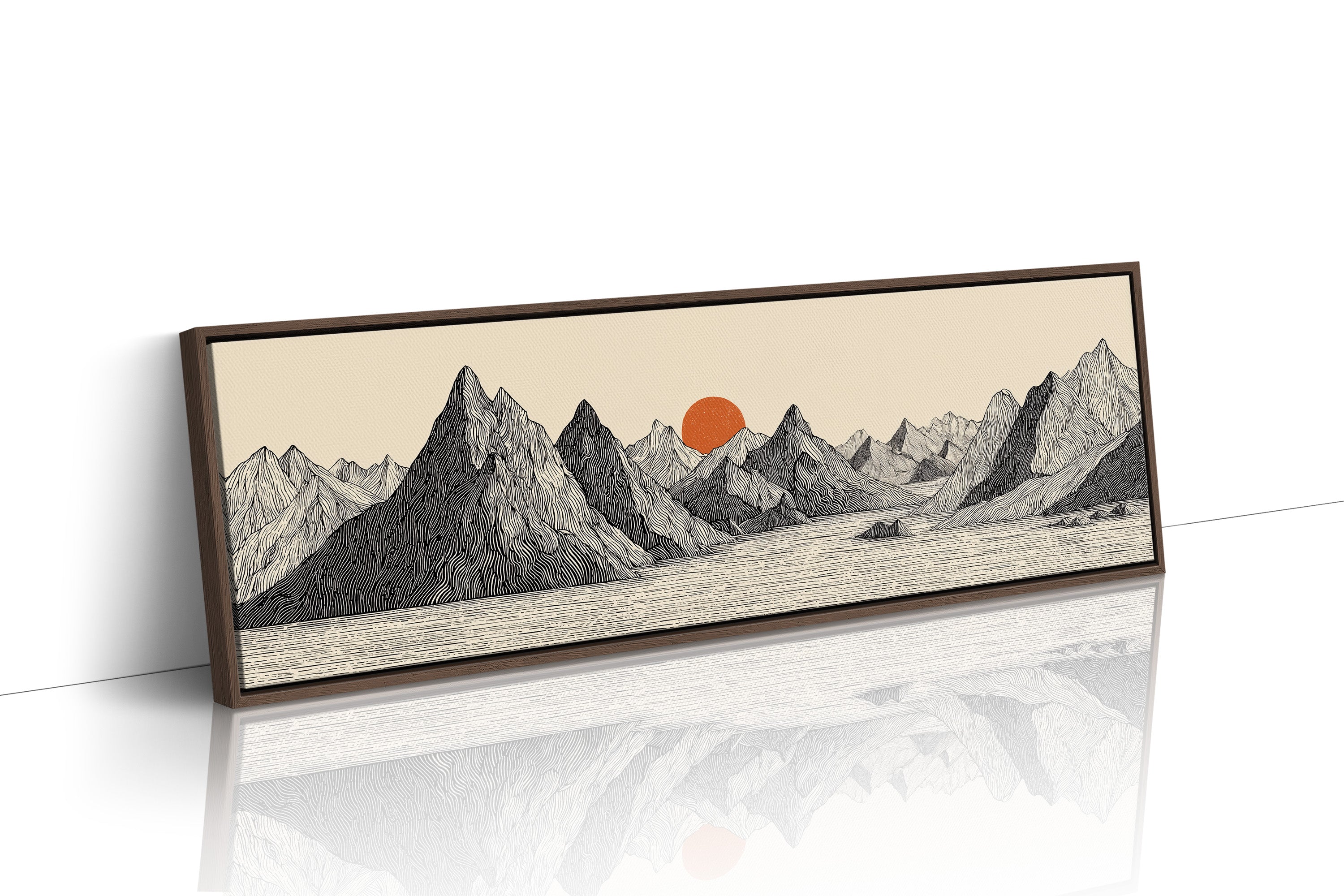 Sun Rises Over Carved Peaks