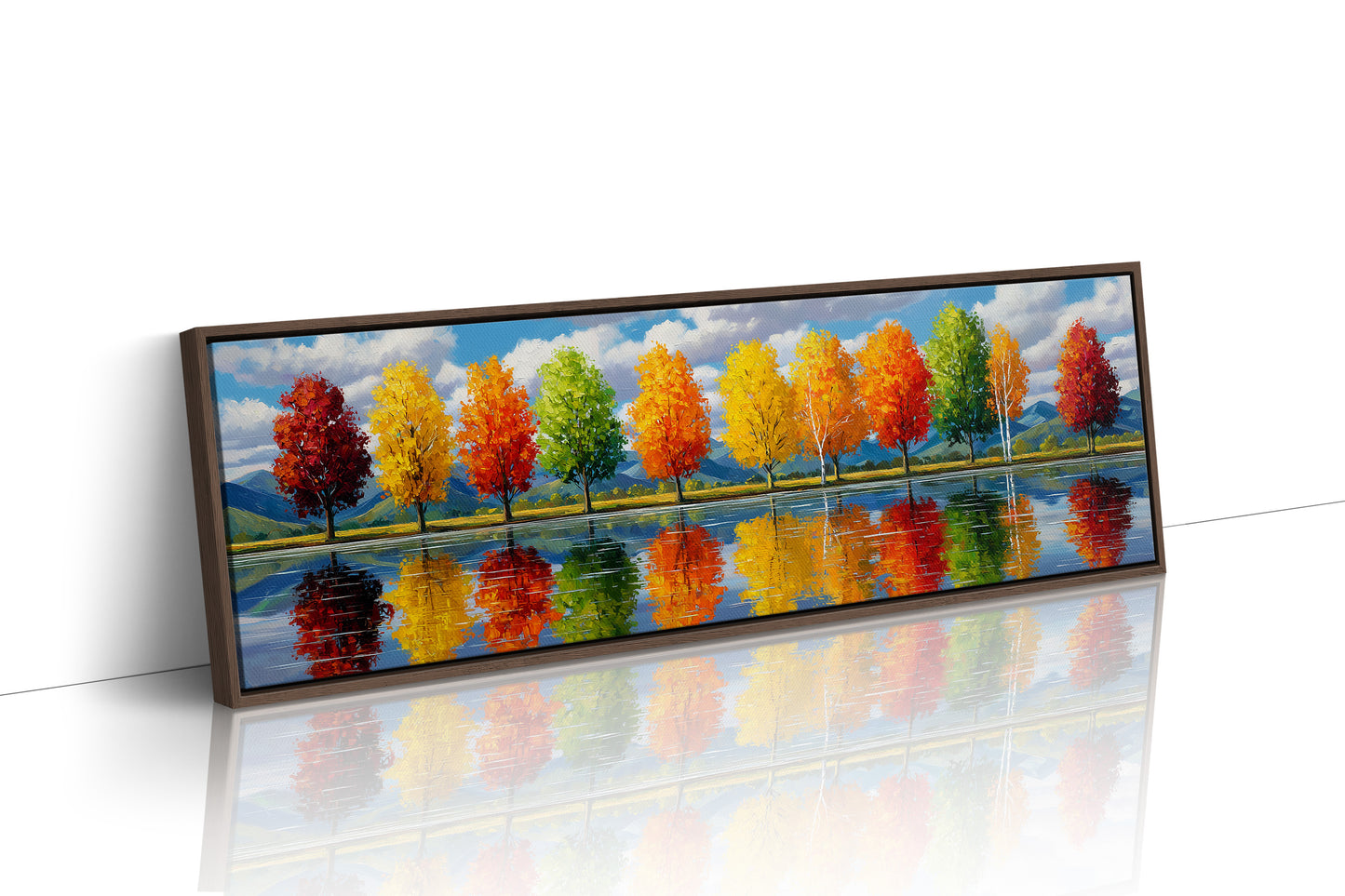 Rainbow Trees Along the Water
