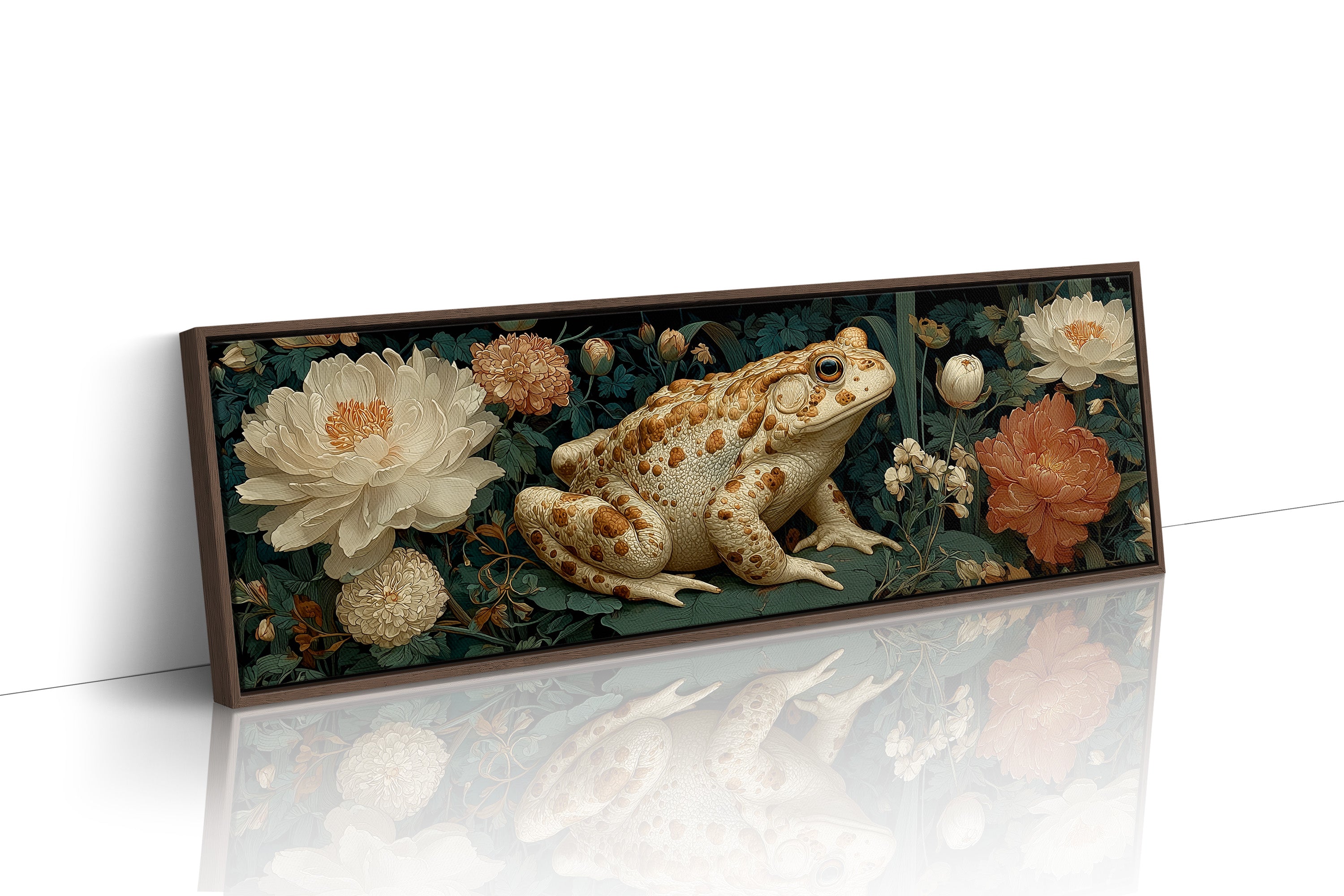 Garden Toad Among Blossoms