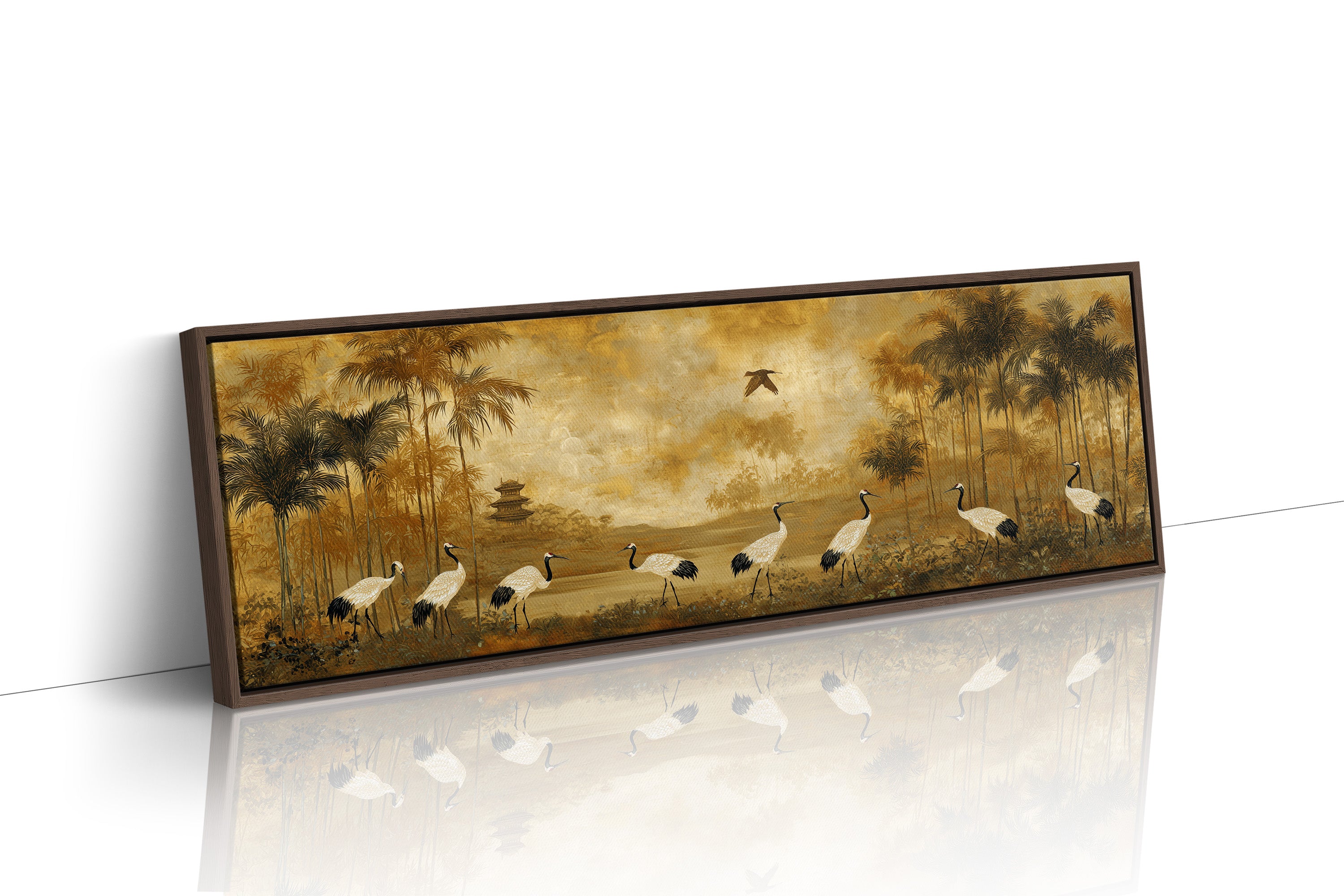 Cranes Crossing the Golden Grove