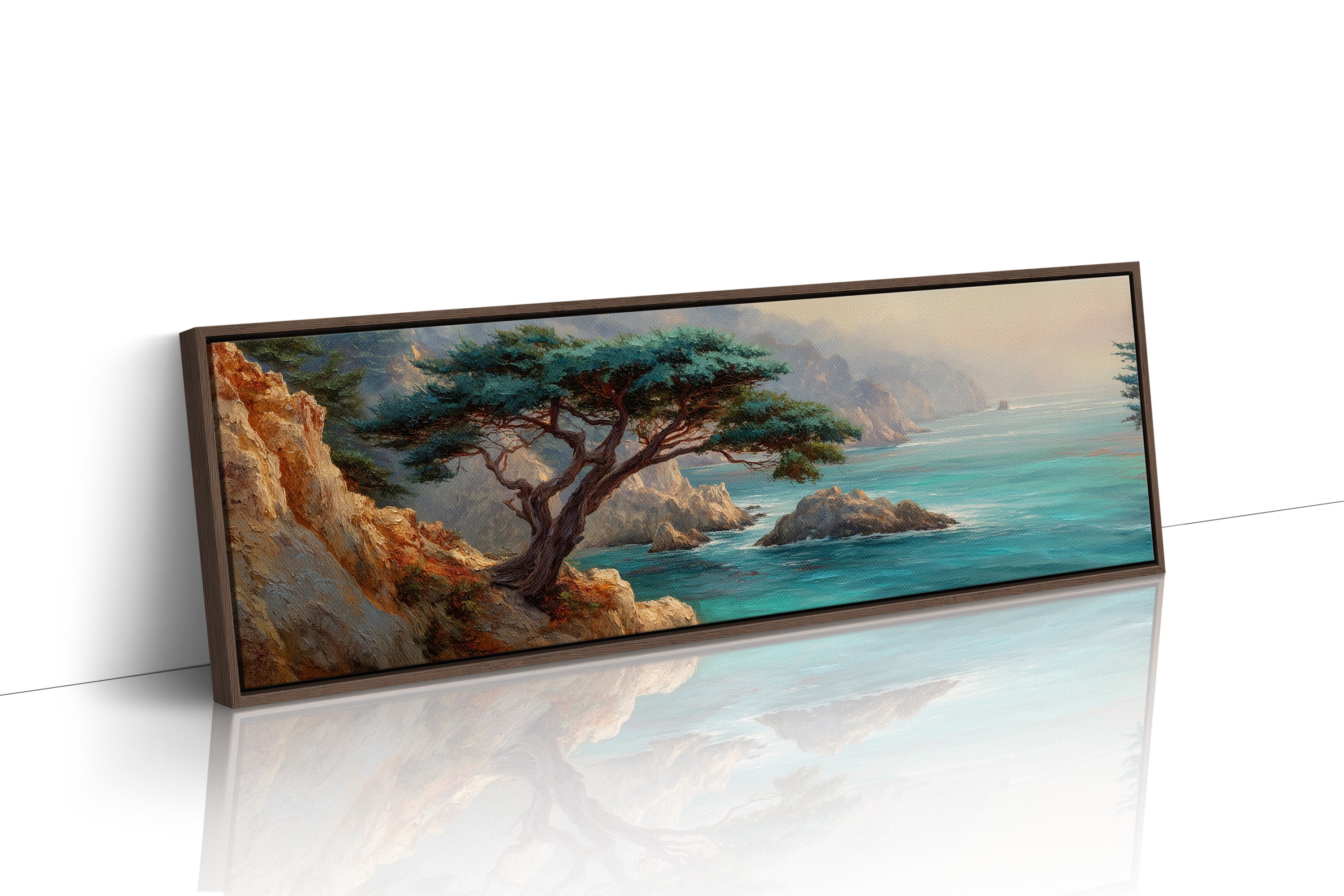 Windswept Tree Above Turquoise Shores