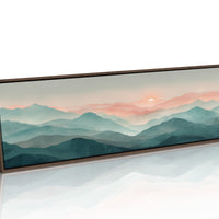 Pastel Ridges Beneath a Rising Sun