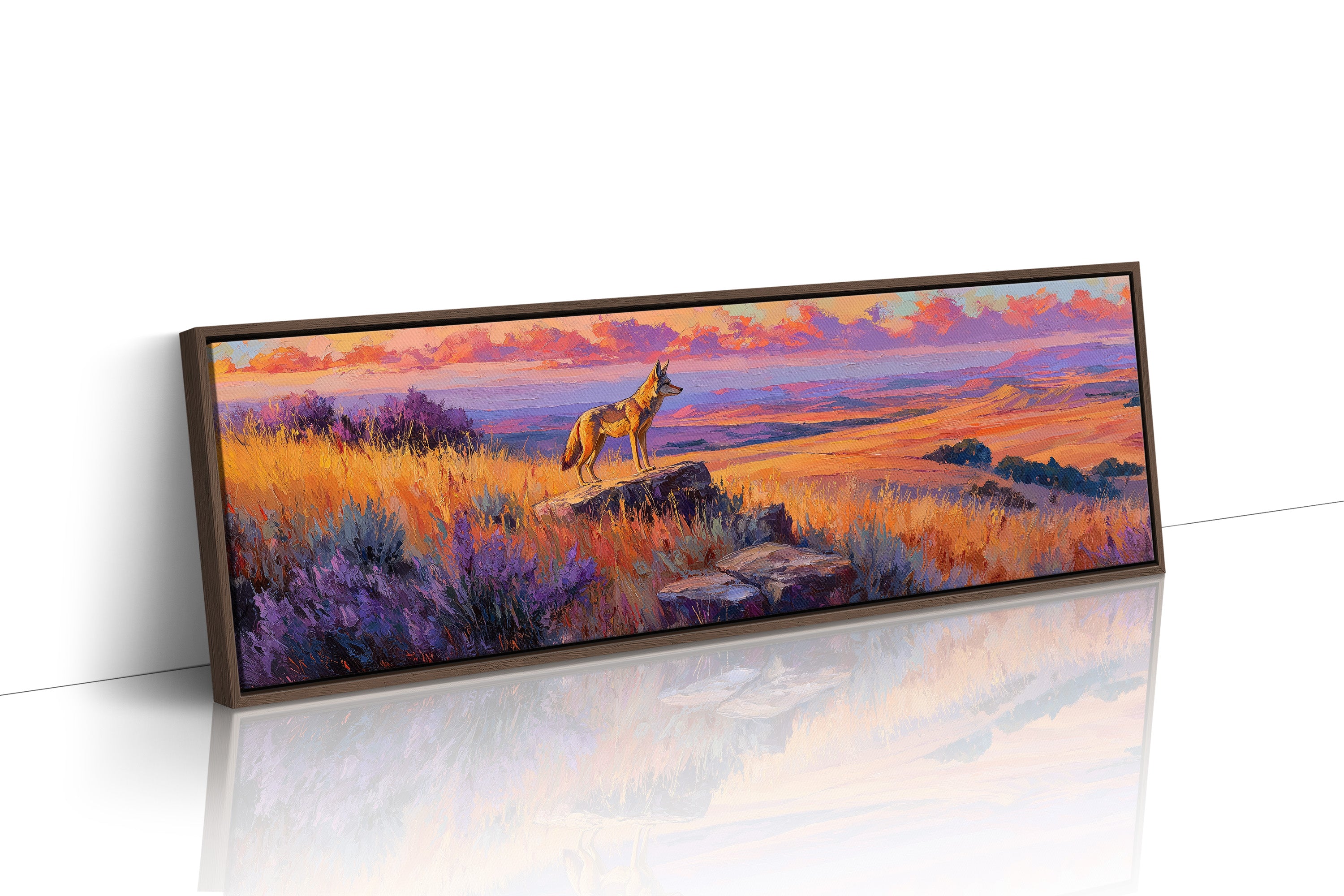 Coyote Standing in Painted Dawn