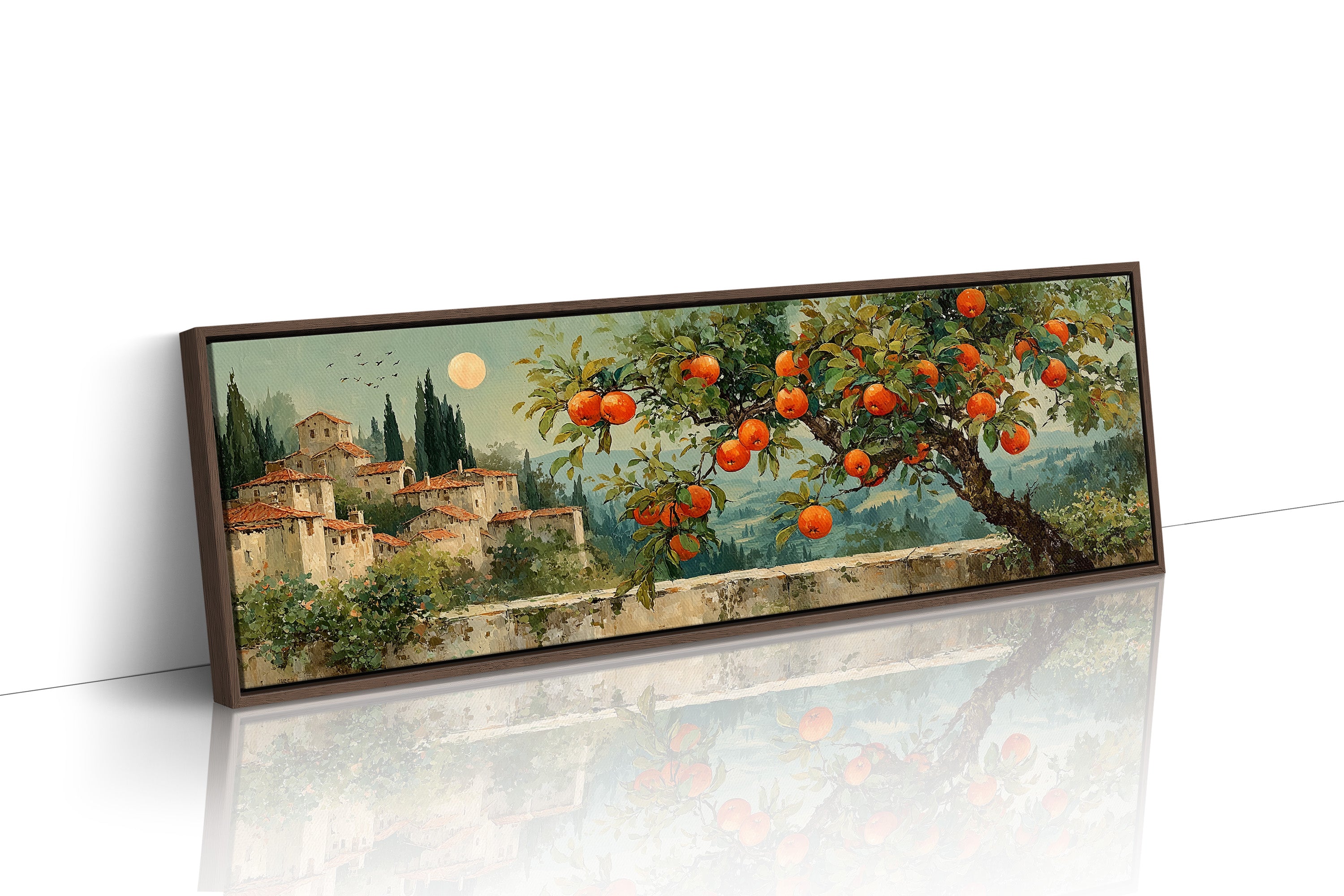 Orchard Moon Over Tuscan Hills