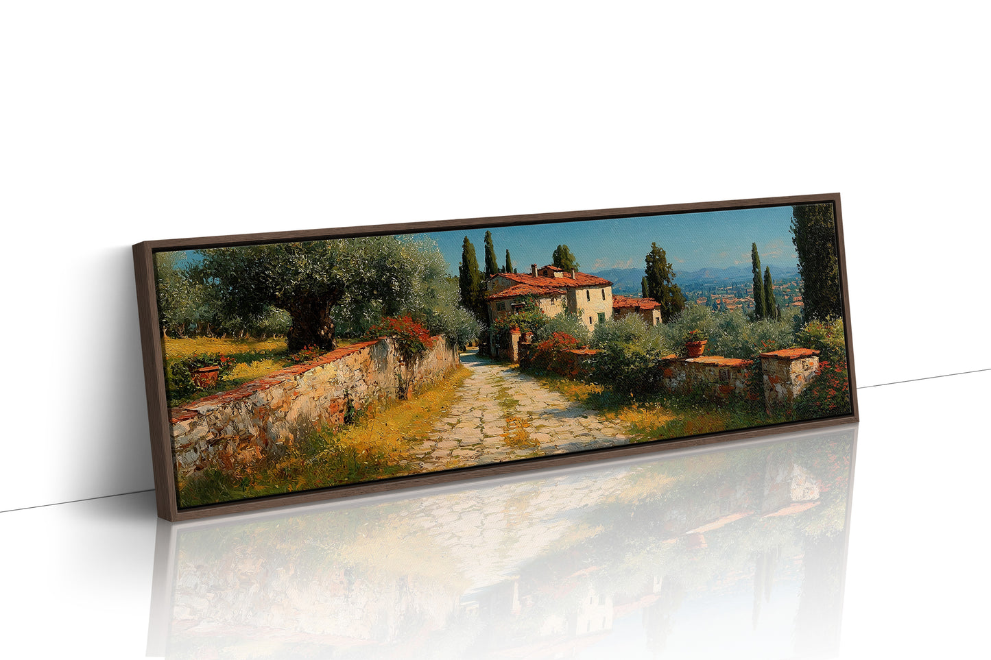 Tuscan Path Through Sunlit Olive Groves