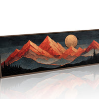 Copper Moonrise Over Ember Peaks