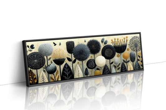 Midnight Meadow of Golden Blooms