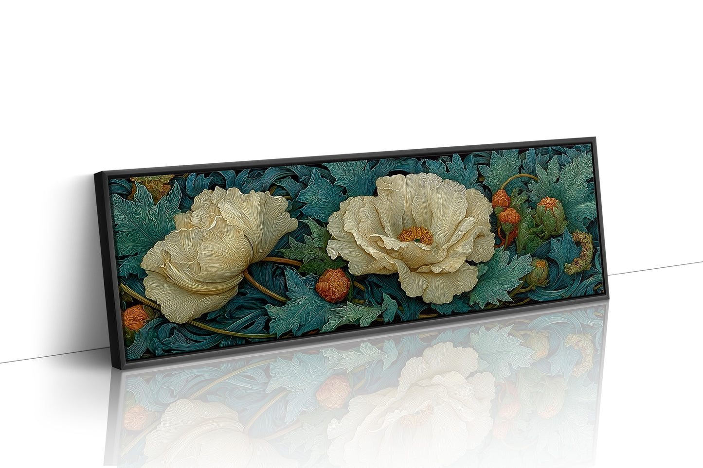 Ivory Petals in Verdant Drift