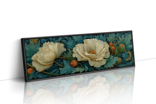 Ivory Petals in Verdant Drift