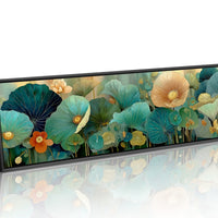 Blooming Waves of Teal and Amber