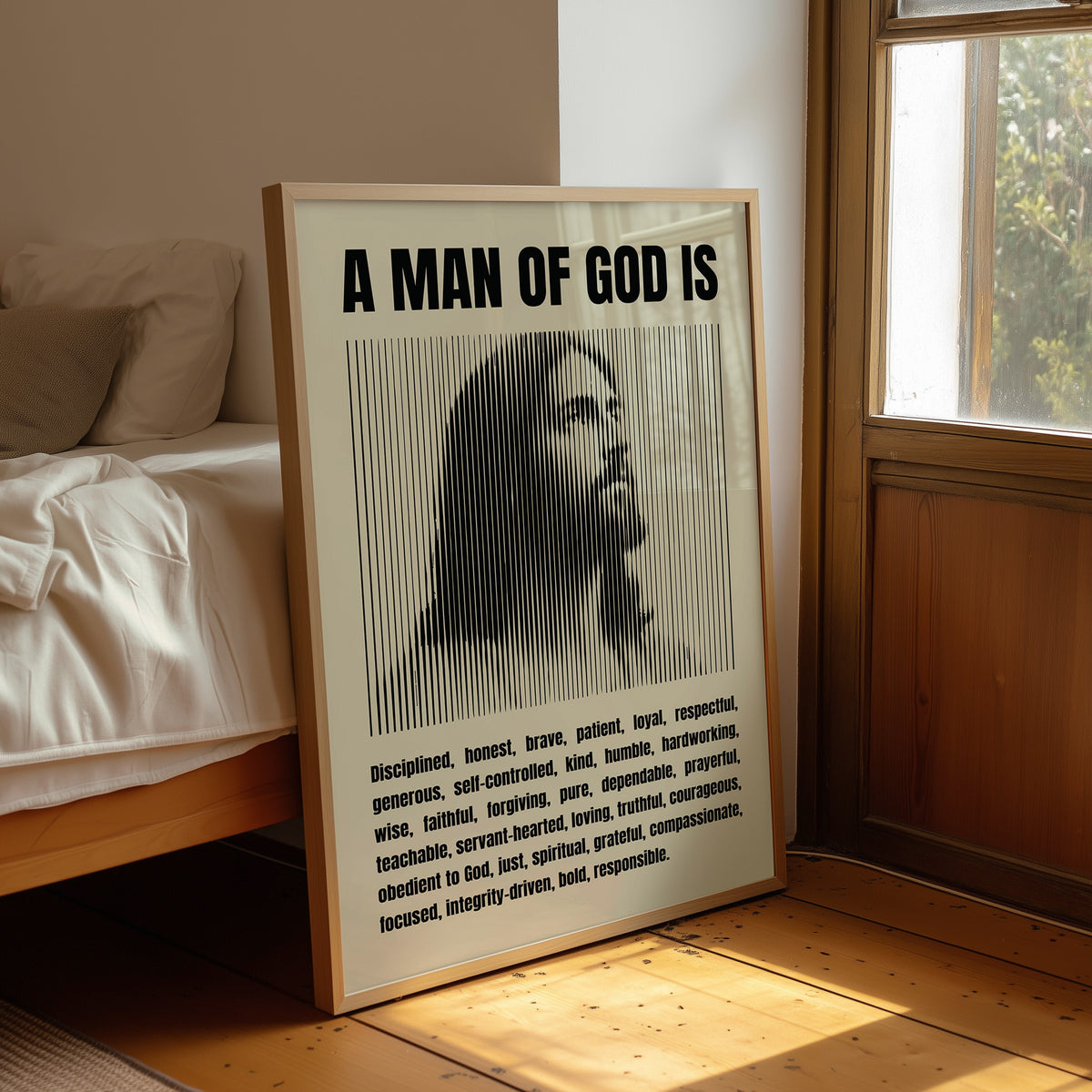 A Man of God: Line Portrait Virtues
