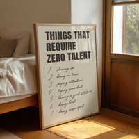 Things That Require Zero Talent