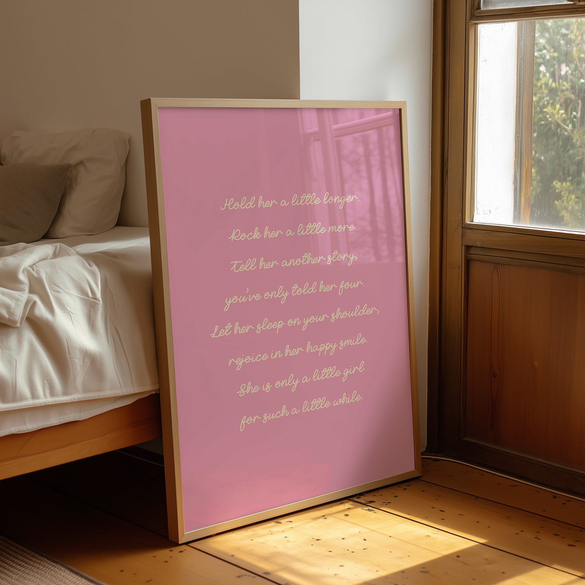 Bubblegum Lullaby in Cream Cursive